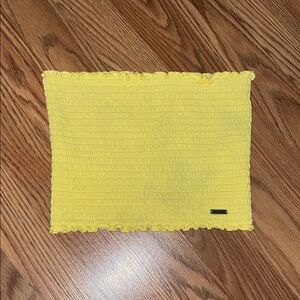 Hollister Sunny Yellow Smocked Top